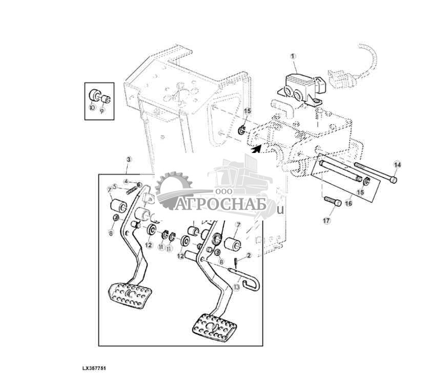 ПЕДАЛЬ ТОРМОЗА, ПЕРЕКЛЮЧАТЕЛЬ ТОРМОЗА 